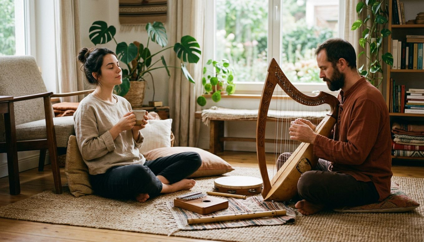 Comment les instruments traditionnels favorisent-ils la détente et la réflexion ?